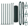 Vidaxl poteau de clôture vert 10 x 0,4 m (maille 25 mm) acier et PVC