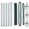 Vidaxl poteau de clôture vert 10 x 1 m (maille 25 mm) acier et PVC
