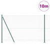 Poteau de clôture Vidaxl vert 10 x 1,6 m (maille 13 mm) acier et PVC