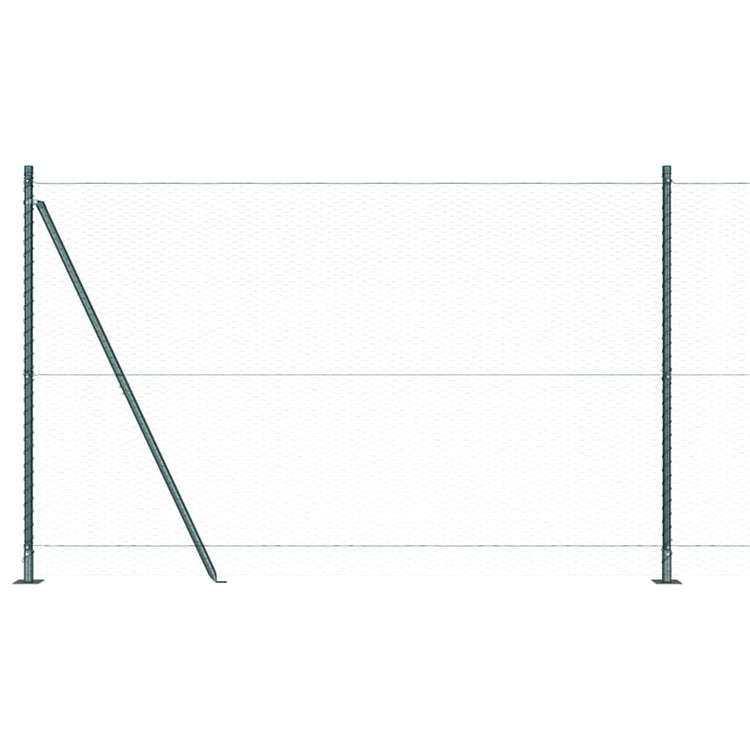 Poteau de clôture Vidaxl vert 10 x 1,6 m (maille 25 mm) acier et PVC