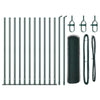 Vidaxl poteau de clôture vert 25 x 0,6 m (maille 13 mm) acier et PVC