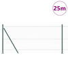 Vidaxl poteau de clôture vert 25 x 1 m (maille 36 mm) acier