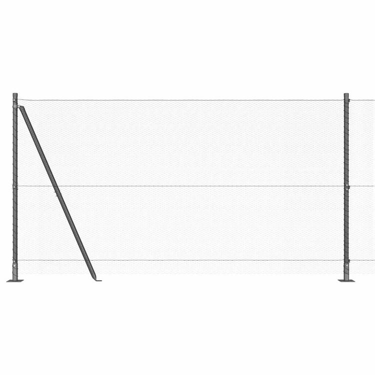 Vidaxl poteau de clôture gris 25 x 1,2 m (maille 13 mm) acier