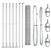 Vidaxl poteau de clôture argent 10 x 1,2 m (maille 25 mm) acier