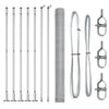 Vidaxl poteau de clôture argent 10 x 1,6 m (maille 13 mm) acier