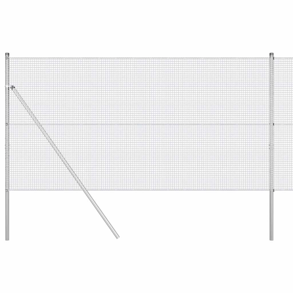 Vidaxl poteau de clôture argent 10 x 1,2 m (maille 16 x 16 mm) acier