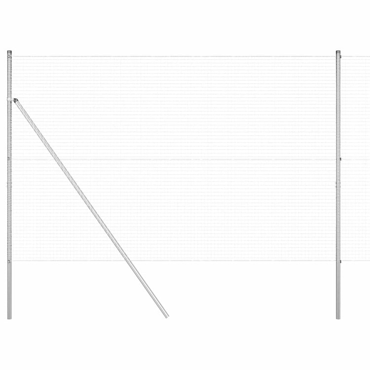 Vidaxl poteau de clôture argent 10 x 1,5 m (maille 25 x 25 mm) acier