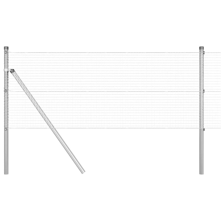 Vidaxl poteau de clôture argent 25 x 0,8 m (maille 19 x 19 mm) acier