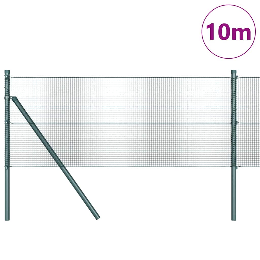 Poteau de clôture Vidaxl vert 10 x 0,4 m (maille 12 x 12 mm)