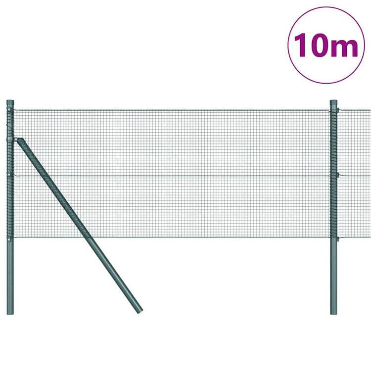Poteau de clôture Vidaxl vert 10 x 0,4 m (maille 12 x 12 mm)
