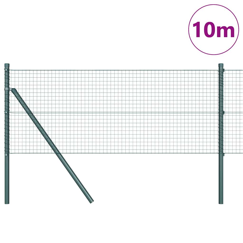 Poteau de clôture Vidaxl vert 10 x 0,6 m (maille 25 x 25 mm)