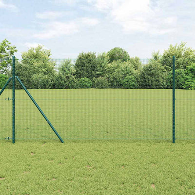 Vidaxl poteau de clôture vert 10 x 1 m (maille 19 x 19 mm) acier