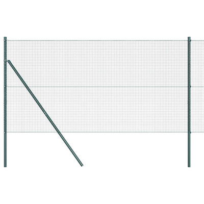 Vidaxl poteau de clôture vert 10 x 1 m (maille 19 x 19 mm) acier