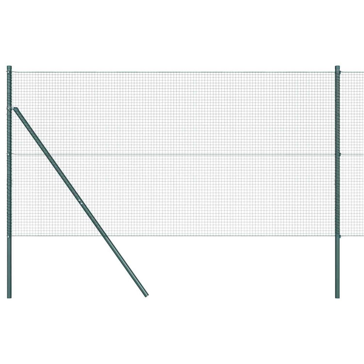 Vidaxl poteau de clôture vert 10 x 1 m (maille 19 x 19 mm) acier