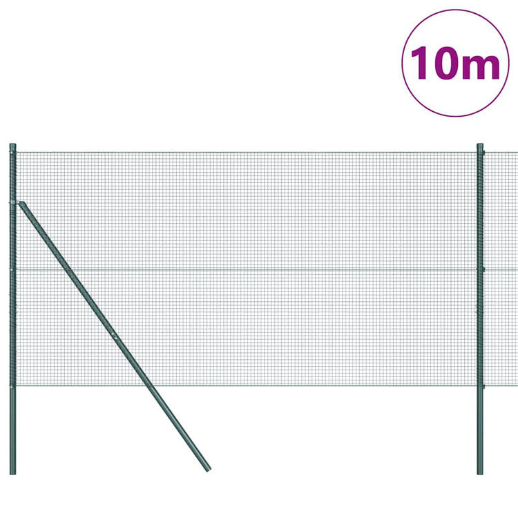 Poteau de clôture Vidaxl vert 10 x 1,2 m (maille 16 x 16 mm)