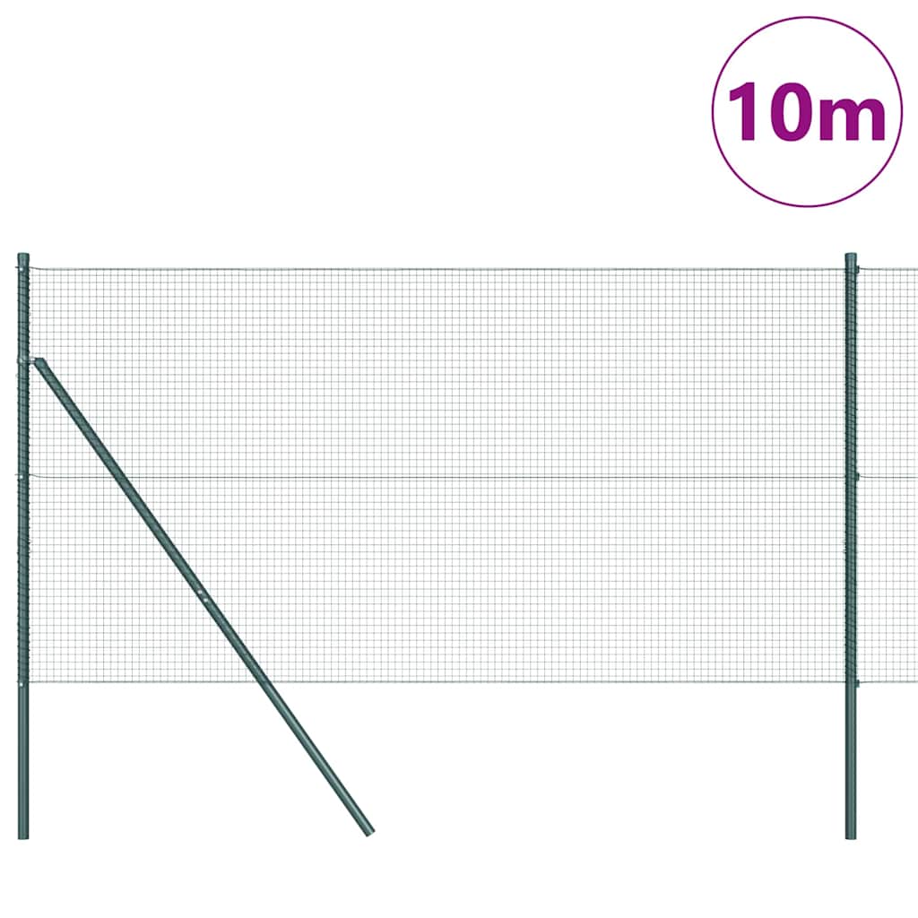 Poteau de clôture Vidaxl vert 10 x 1,2 m (maille 19 x 19 mm)