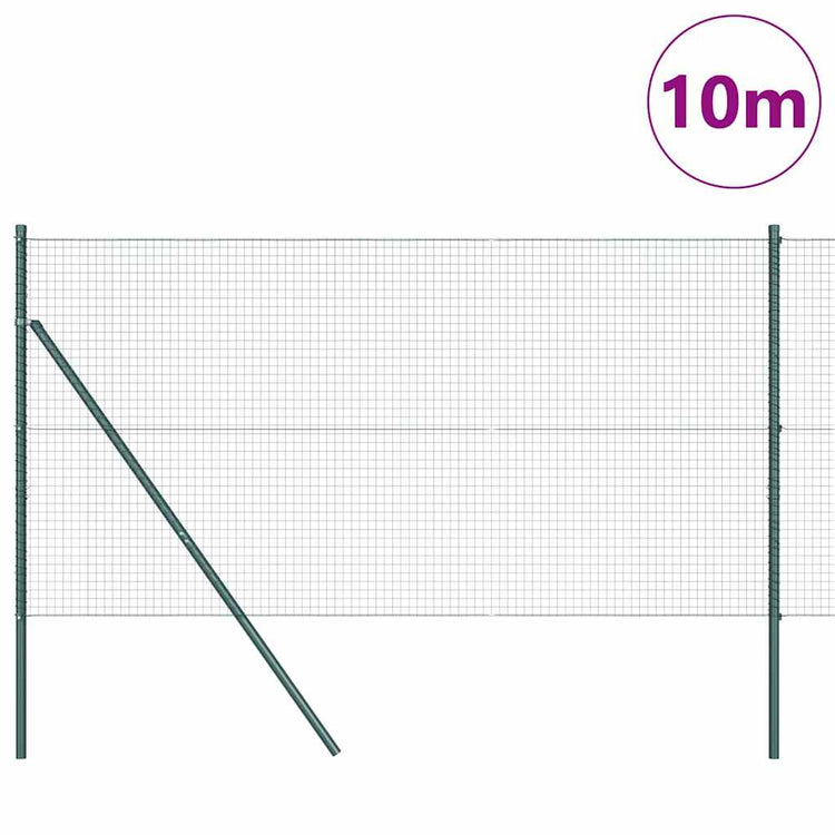 Poteau de clôture Vidaxl vert 10 x 1,2 m (maille 25 x 25 mm)