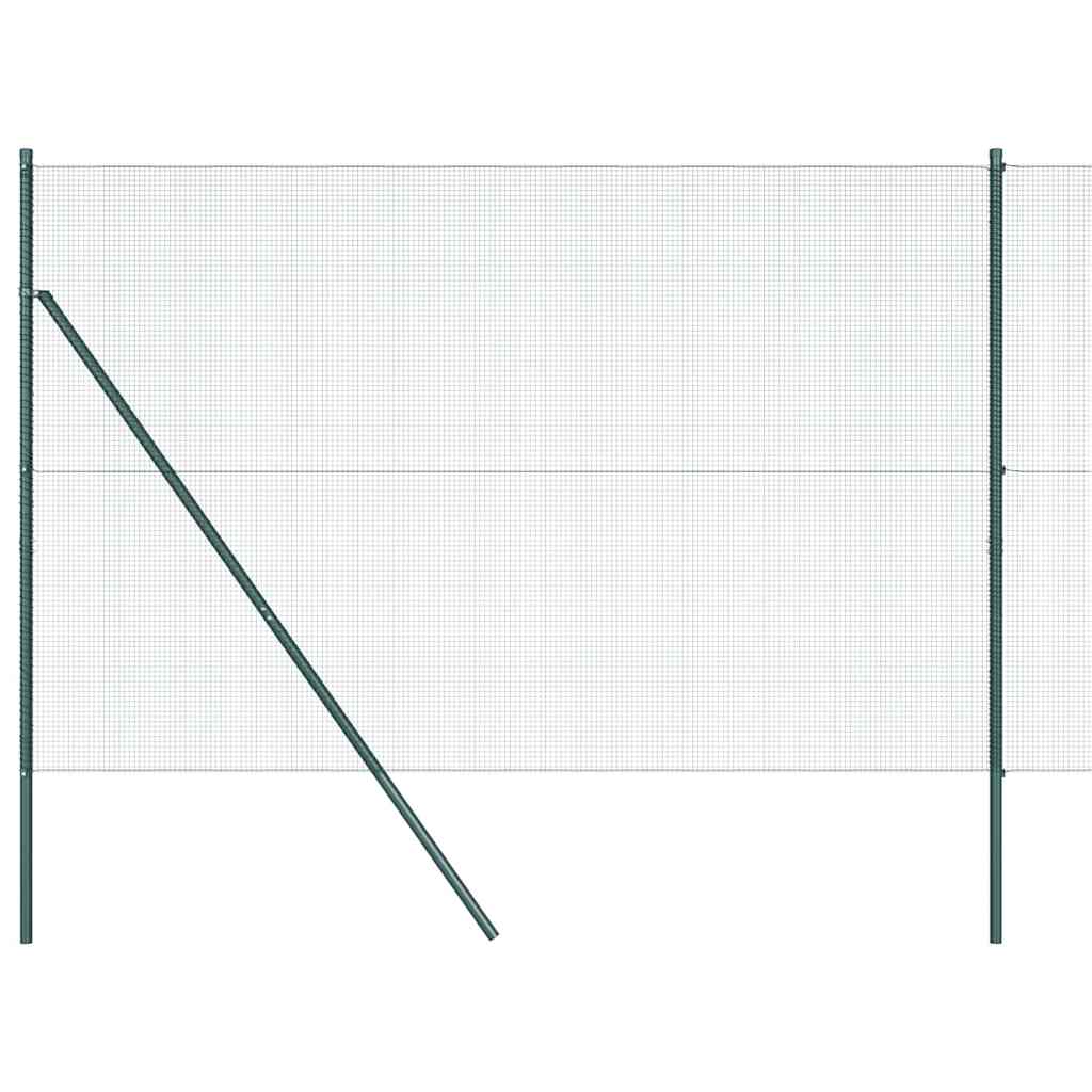 Poteau de clôture Vidaxl vert 10 x 1,6 m (maille 12 x 12 mm)
