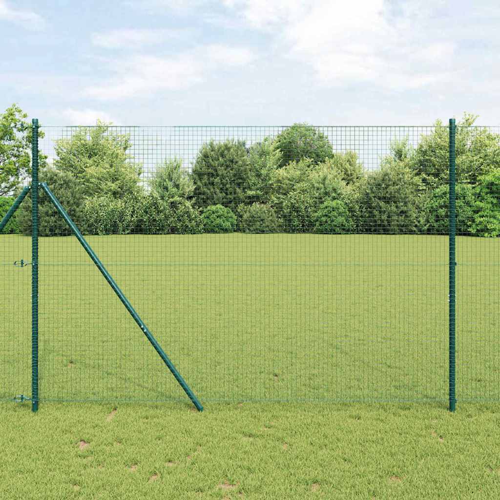Poteau de clôture Vidaxl vert 10 x 1,6 m (maille 25 x 25 mm)