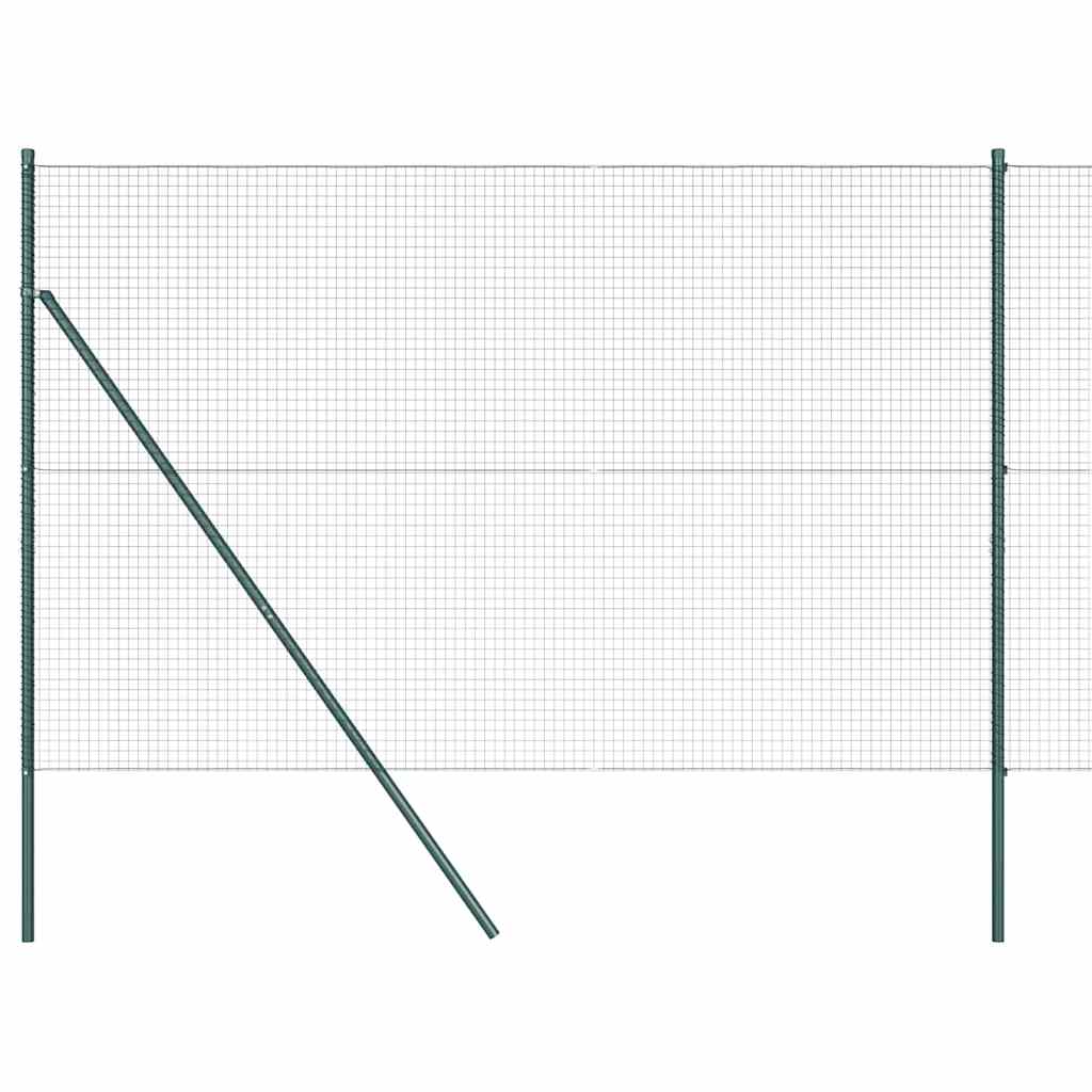 Poteau de clôture Vidaxl vert 10 x 1,6 m (maille 25 x 25 mm)