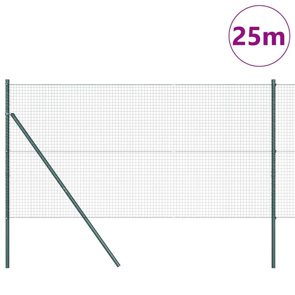 Poteau de clôture Vidaxl vert 25 x 1,4 m (maille 25 x 25 mm)