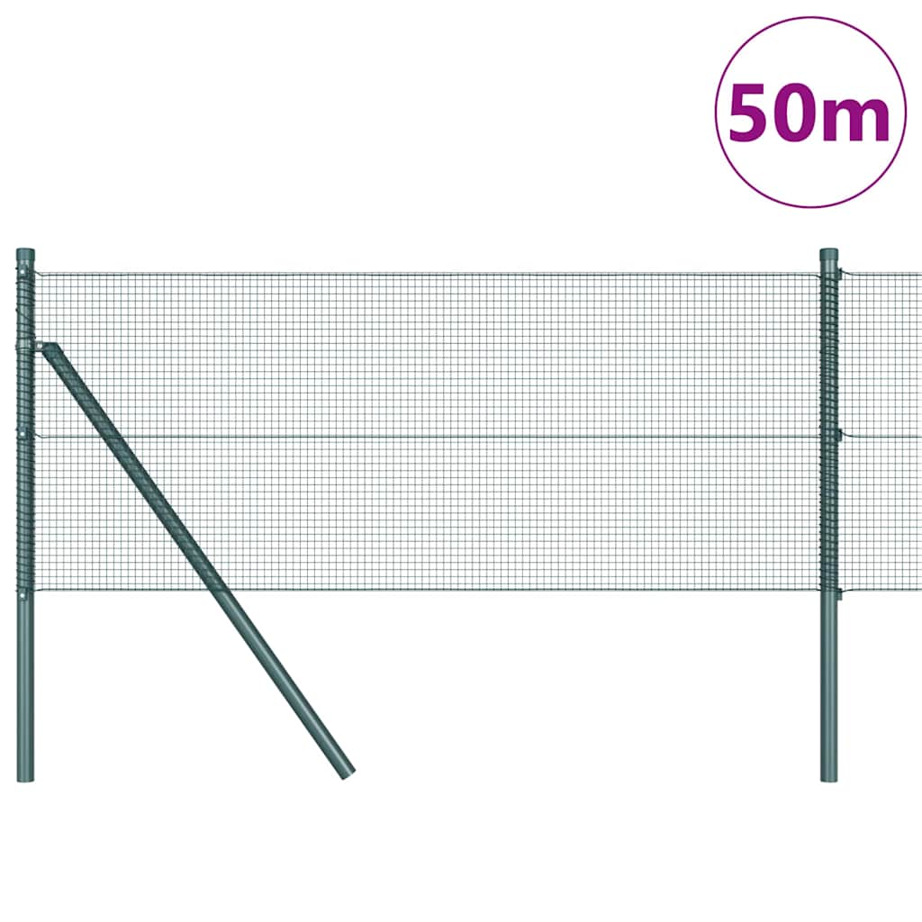 Poteau de clôture Vidaxl vert 50 x 0,4 m (maille 12 x 12 mm)