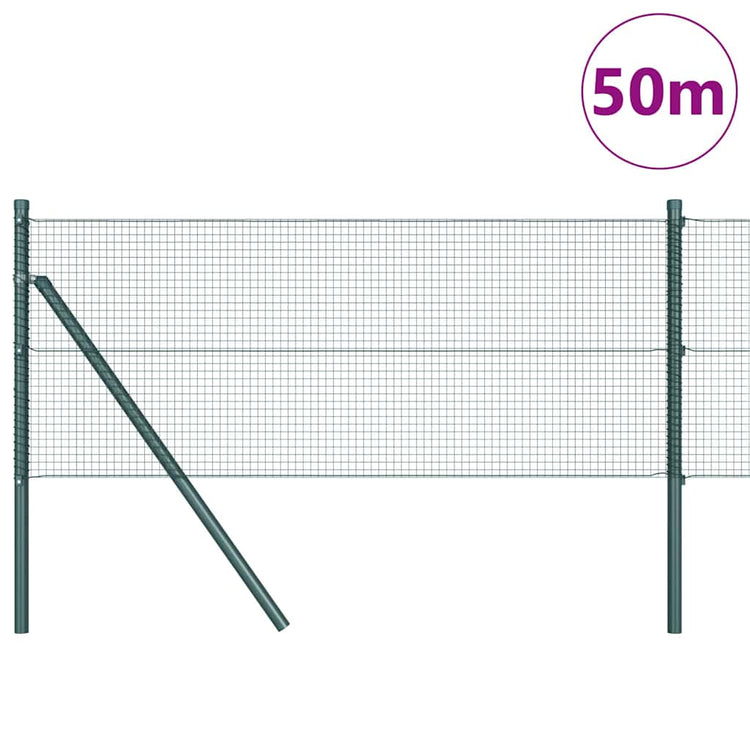Poteau de clôture Vidaxl vert 50 x 0,4 m (maille 16 x 16 mm)