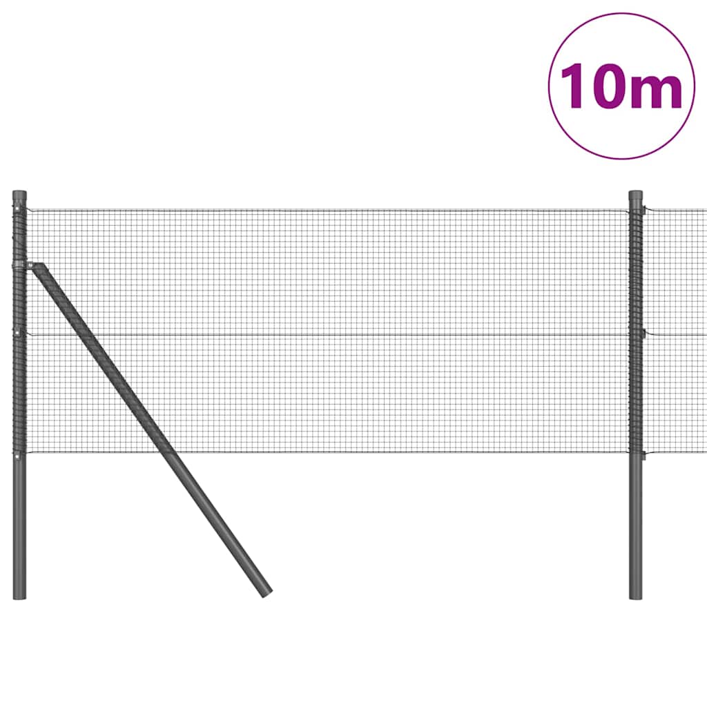 Poteau de clôture Vidaxl gris 10 x 0,6 m (maille 12 x 12 mm)