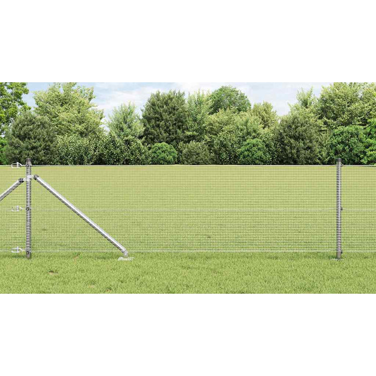 Vidaxl poteau de clôture argent 10 x 0,8 m (maille 16 x 16 mm) acier