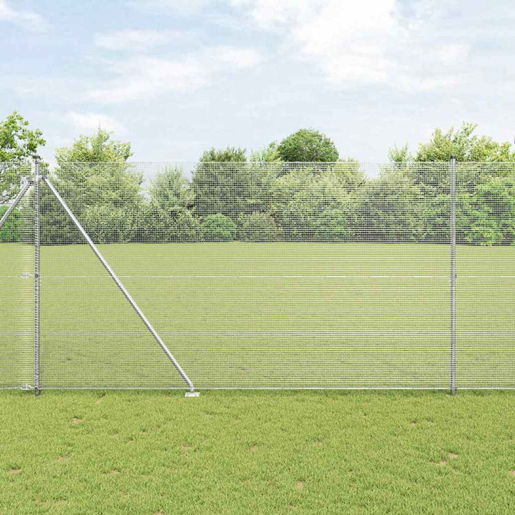 Vidaxl poteau de clôture argent 10 x 1,5 m (maille 12 x 12 mm) acier