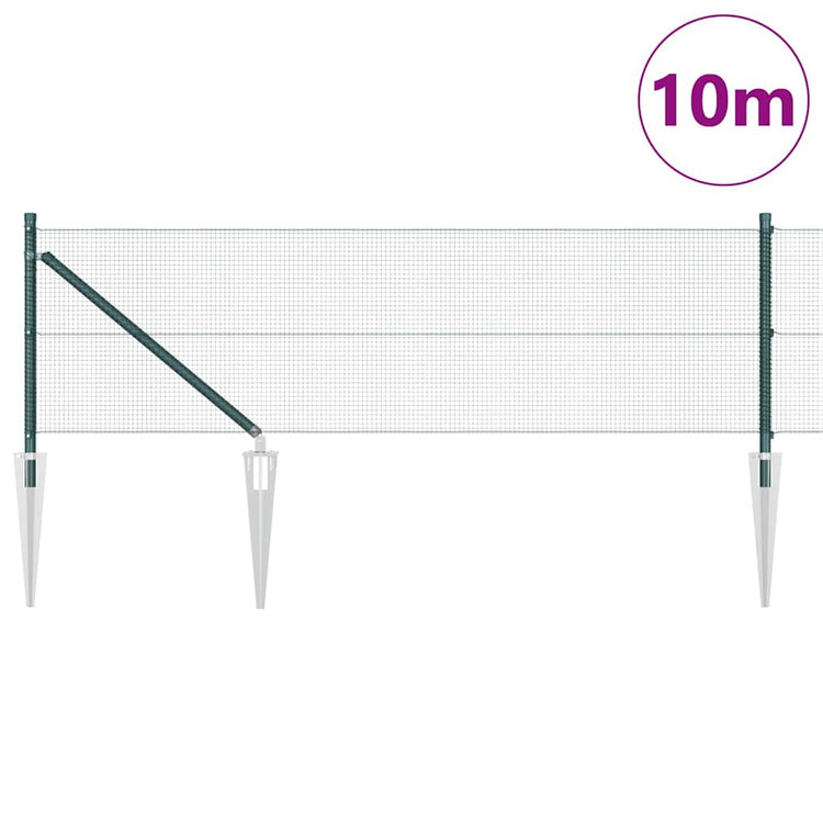 Poteau de clôture Vidaxl vert 10 x 0,6 m (maille 12 x 12 mm)