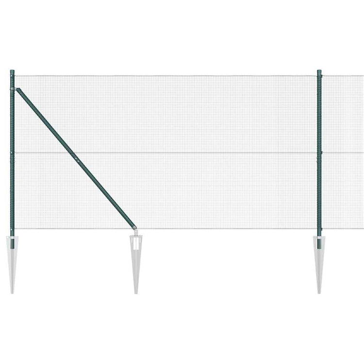 Poteau de clôture Vidaxl vert 10 x 1,2 m (maille 12 x 12 mm)