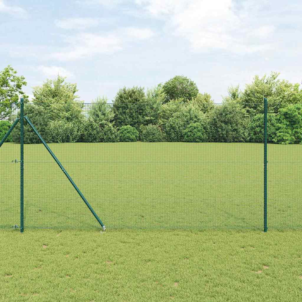 Poteau de clôture Vidaxl vert 10 x 1,4 m (maille 19 x 19 mm)