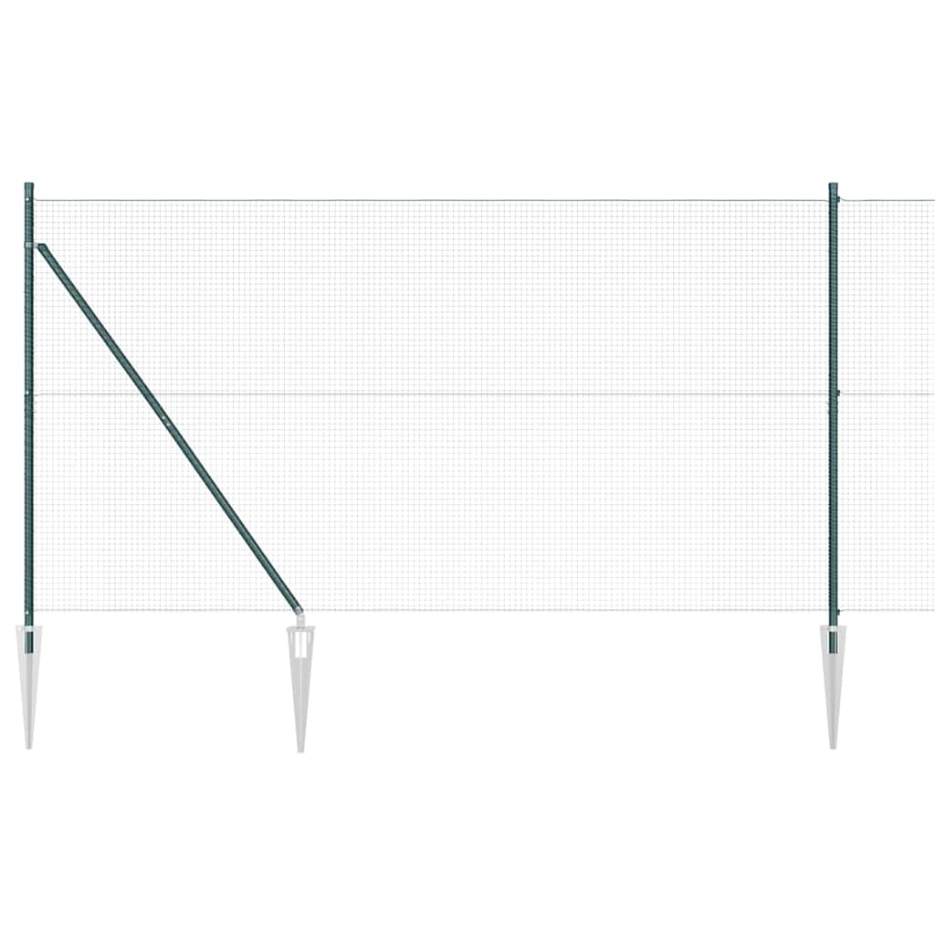 Poteau de clôture Vidaxl vert 10 x 1,4 m (maille 19 x 19 mm)
