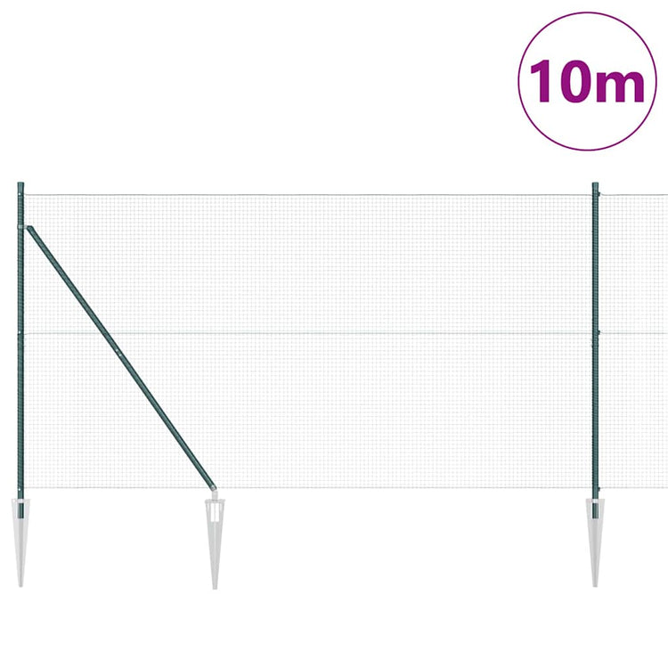 Poteau de clôture Vidaxl vert 10 x 1,4 m (maille 19 x 19 mm)