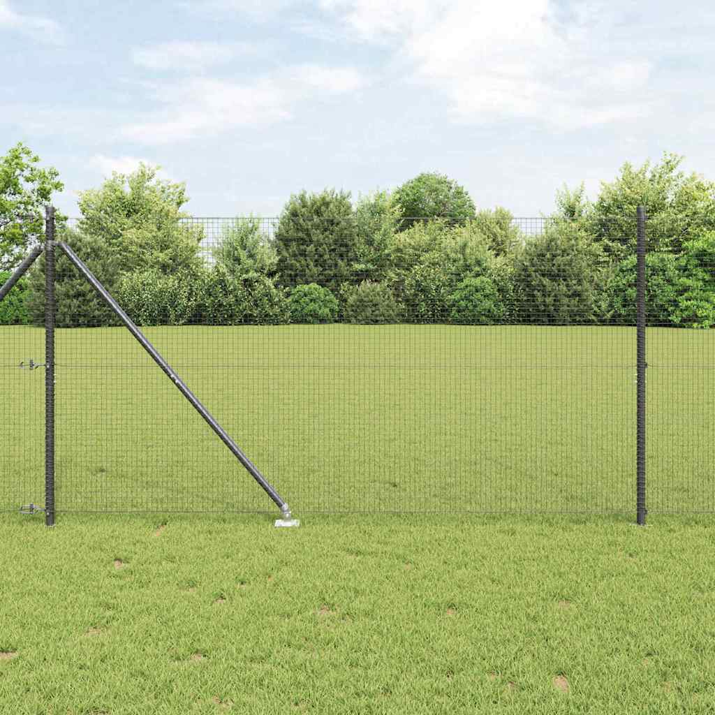 Poteau de clôture Vidaxl gris 10 x 1,2 m (maille 19 x 19 mm)