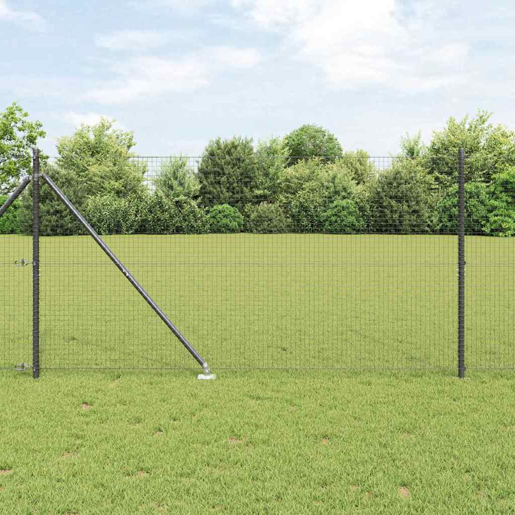 Poteau de clôture Vidaxl gris 10 x 1,4 m (maille 25 x 25 mm)