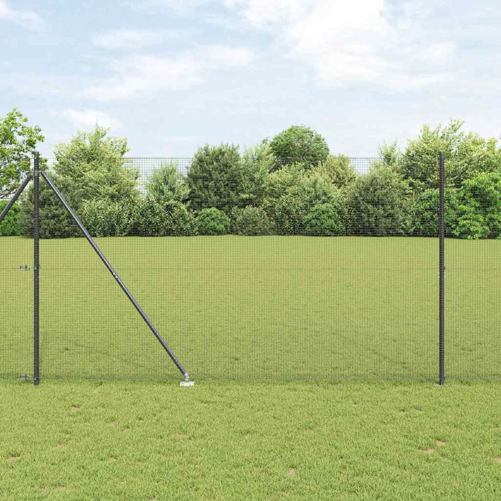 Poteau de clôture Vidaxl gris 10 x 1,6 m (maille 16 x 16 mm)