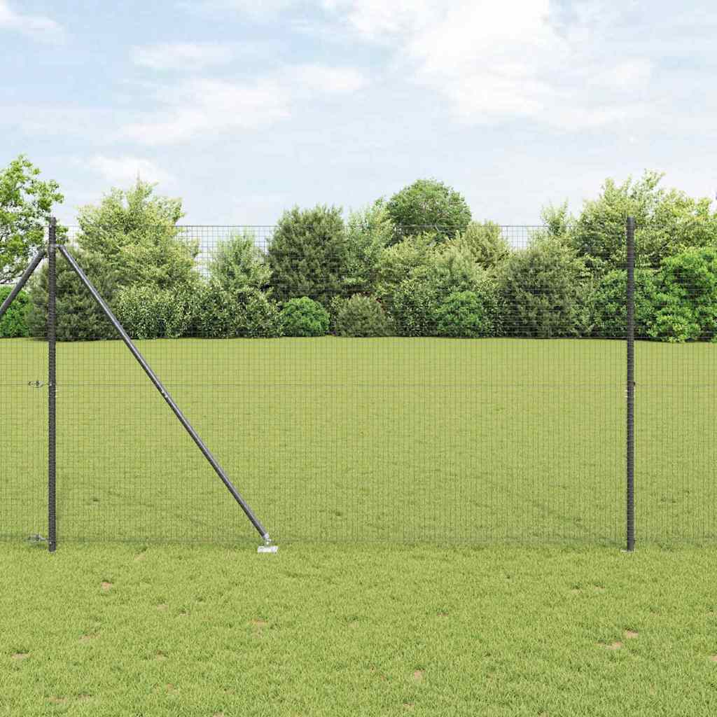 Poteau de clôture Vidaxl gris 10 x 1,6 m (maille 25 x 25 mm)