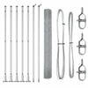 Vidaxl poteau de clôture argent 10 x 1 m (maille 19 x 19 mm) acier