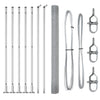 Vidaxl poteau de clôture argent 10 x 1,4 m (maille 12 x 12 mm) acier