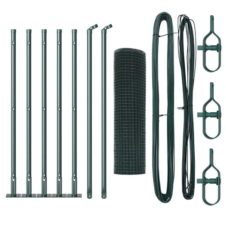 Poteau de clôture Vidaxl vert 10 x 0,6 m (maille 19 x 19 mm)