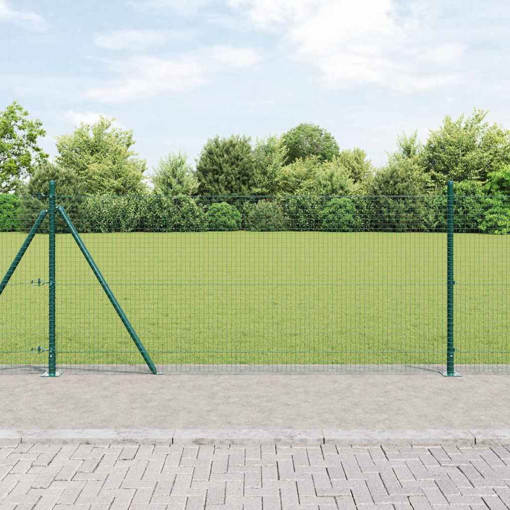 Poteau de clôture Vidaxl vert 10 x 0,8 m (maille 25 x 25 mm)
