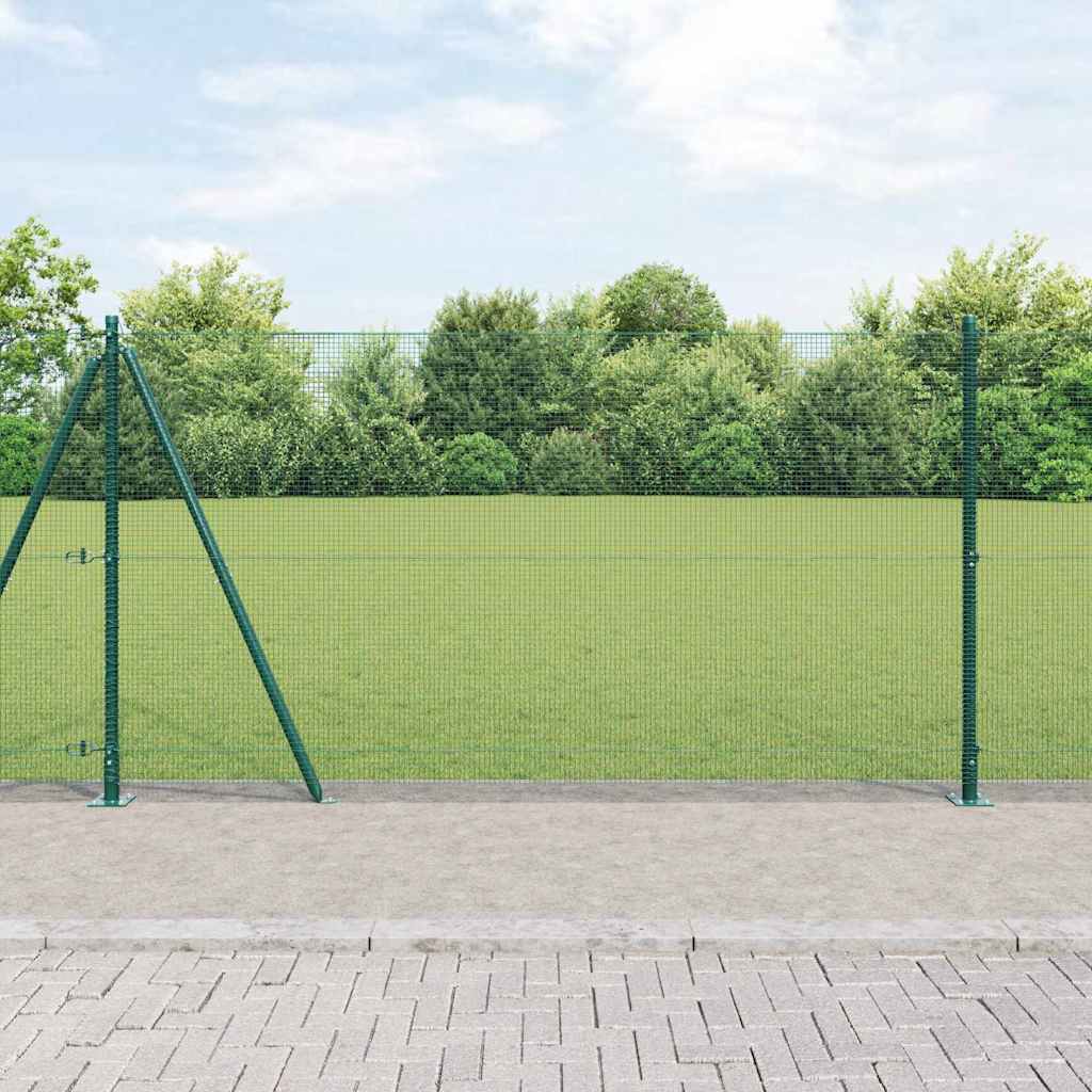 Poteau de clôture Vidaxl vert 10 x 1,2 m (maille 12 x 12 mm)