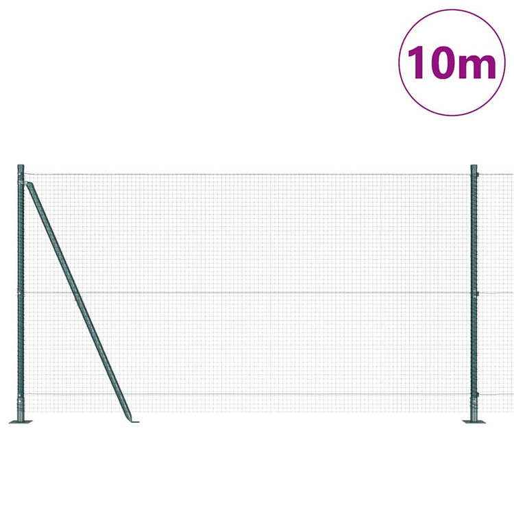 Poteau de clôture Vidaxl vert 10 x 1,2 m (maille 19 x 19 mm)