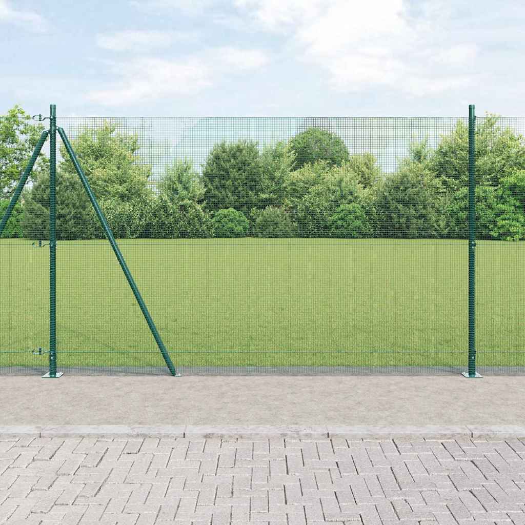 Poteau de clôture Vidaxl vert 10 x 1,6 m (maille 12 x 12 mm)