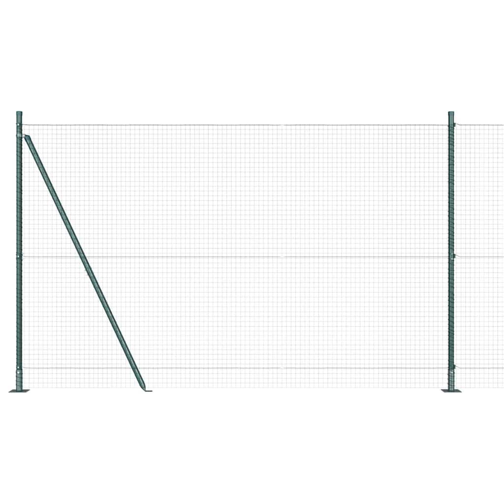 Poteau de clôture Vidaxl vert 10 x 1,6 m (maille 25 x 25 mm)