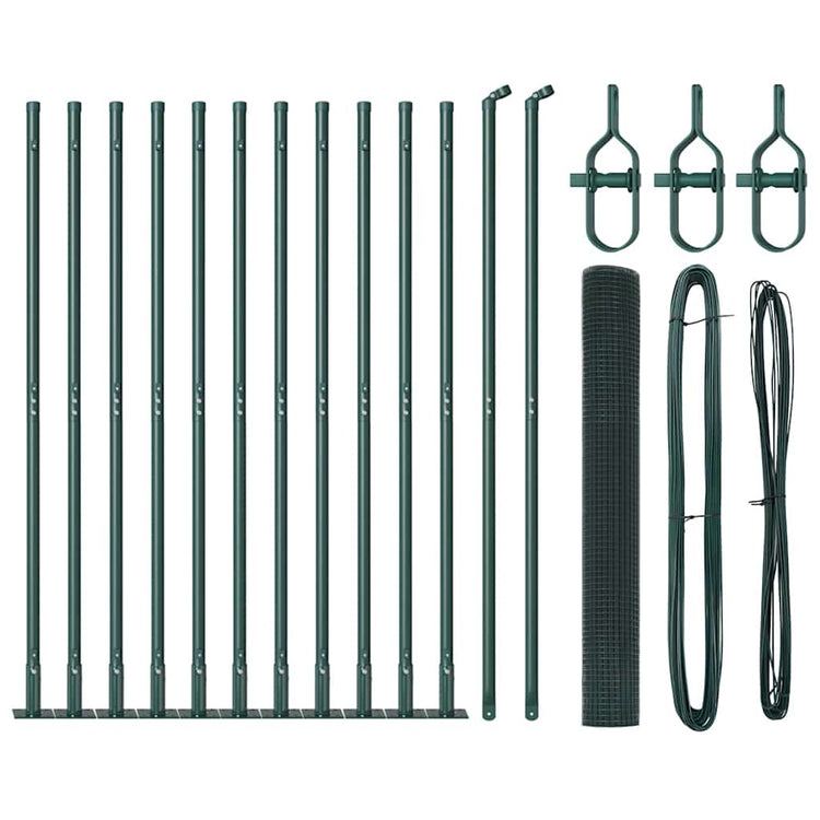 Poteau de clôture Vidaxl vert 25 x 0,8 m (maille 12 x 12 mm)