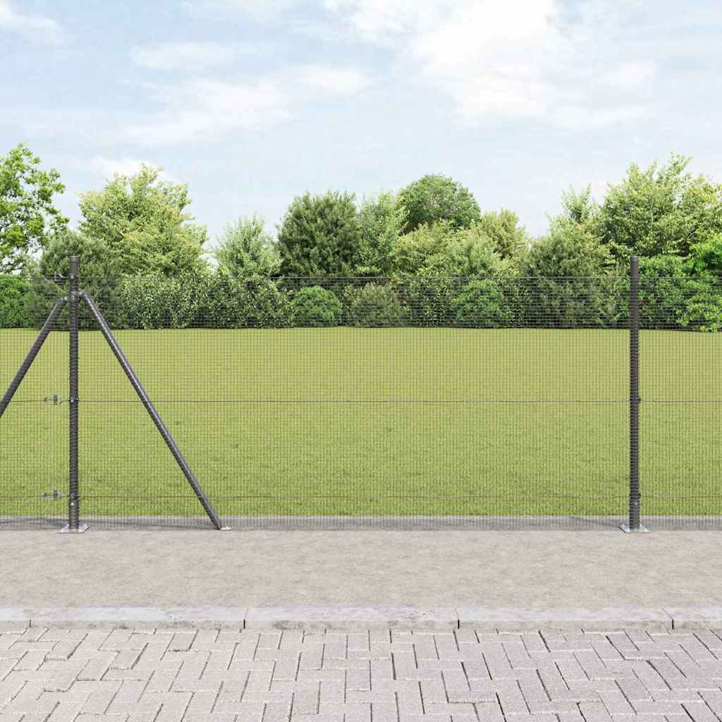 Poteau de clôture Vidaxl gris 10 x 0,8 m (maille 12 x 12 mm)
