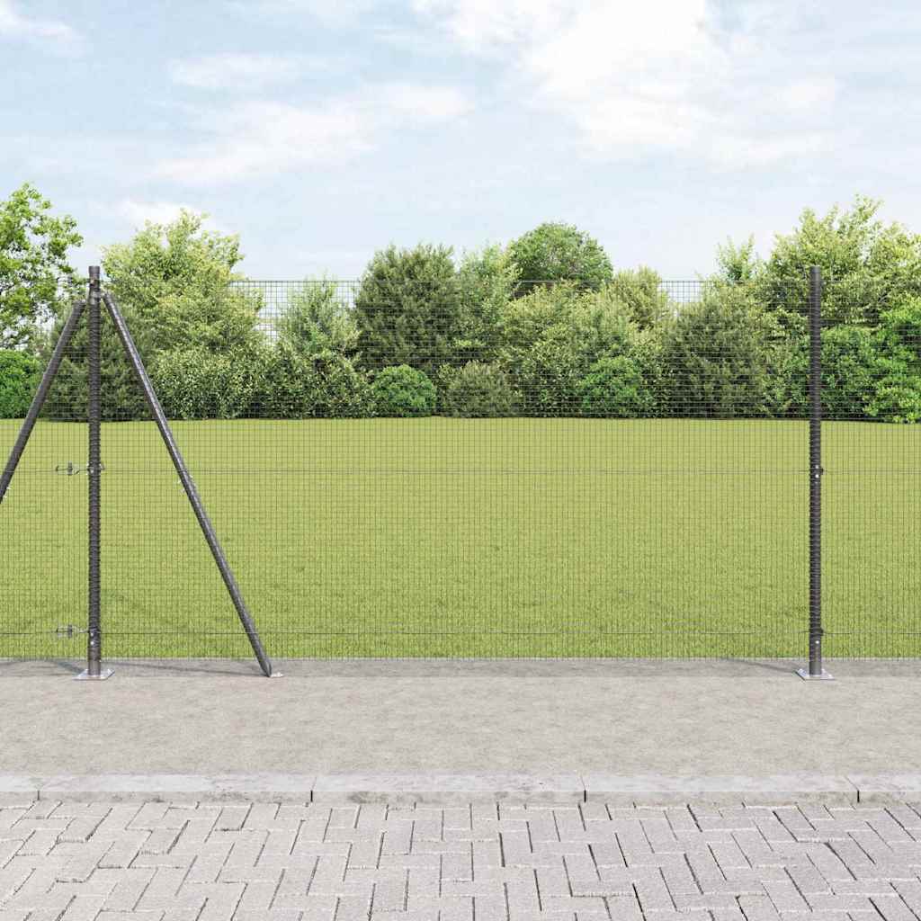 Poteau de clôture Vidaxl gris 10 x 1,2 m (maille 16 x 16 mm)
